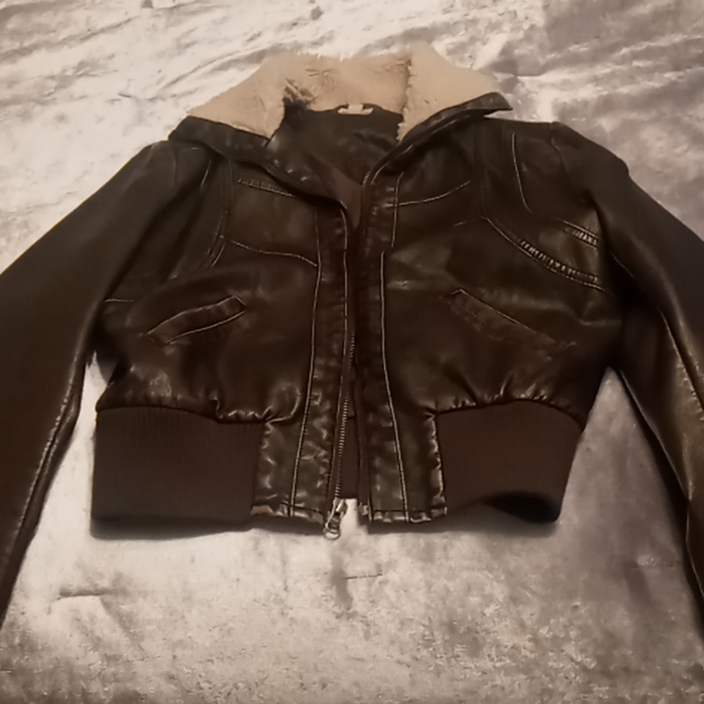 Women's leather coat